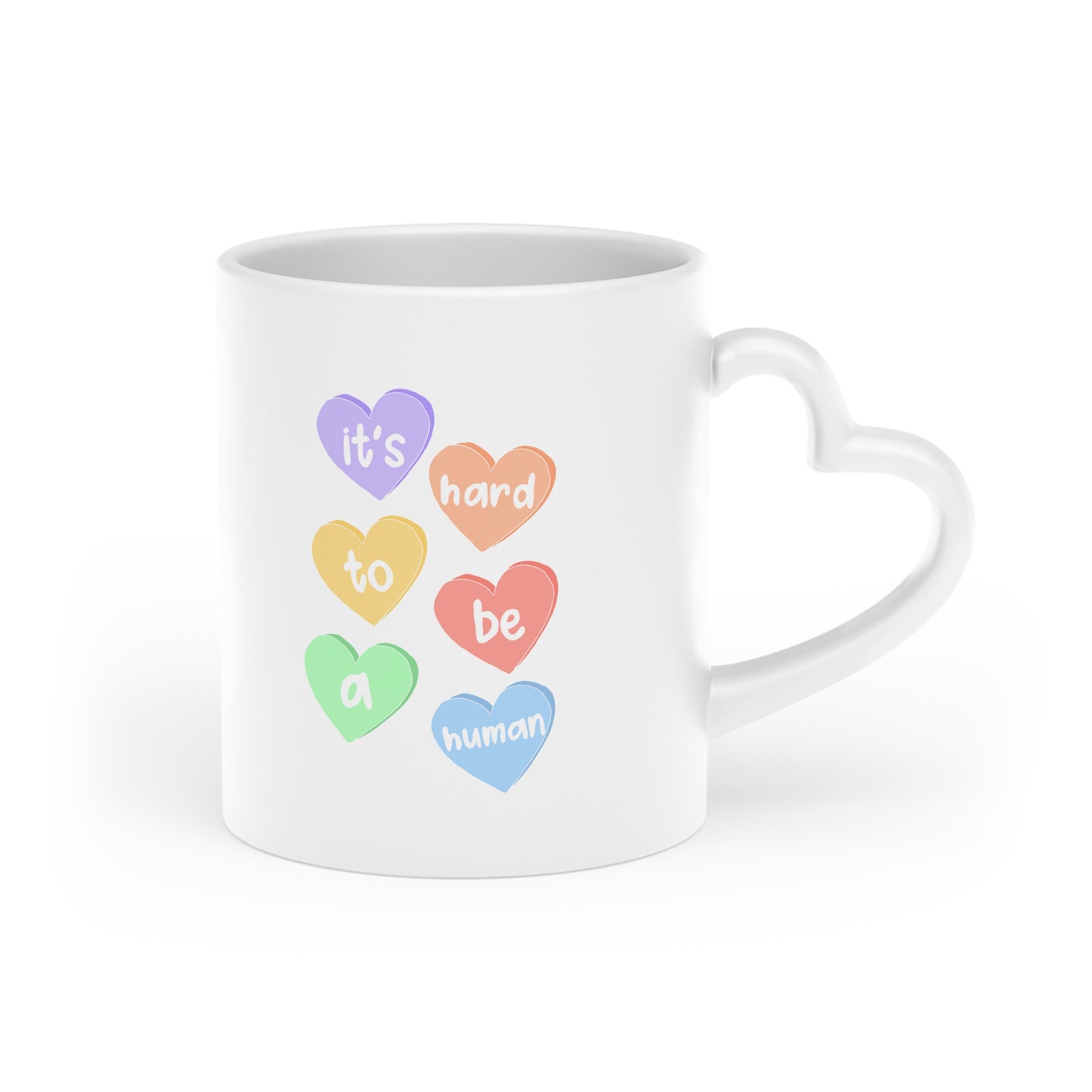 Hard to be a Human Heart Mug