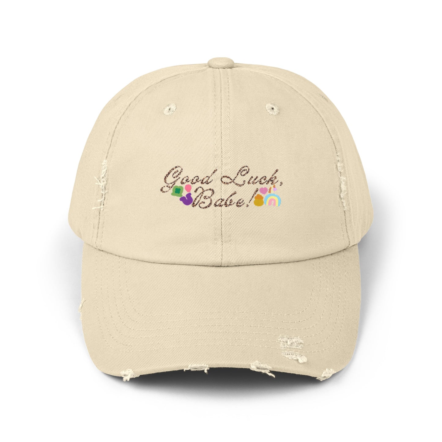 Good Luck Babe Distressed Hat