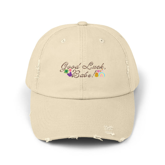 Good Luck Babe Distressed Hat