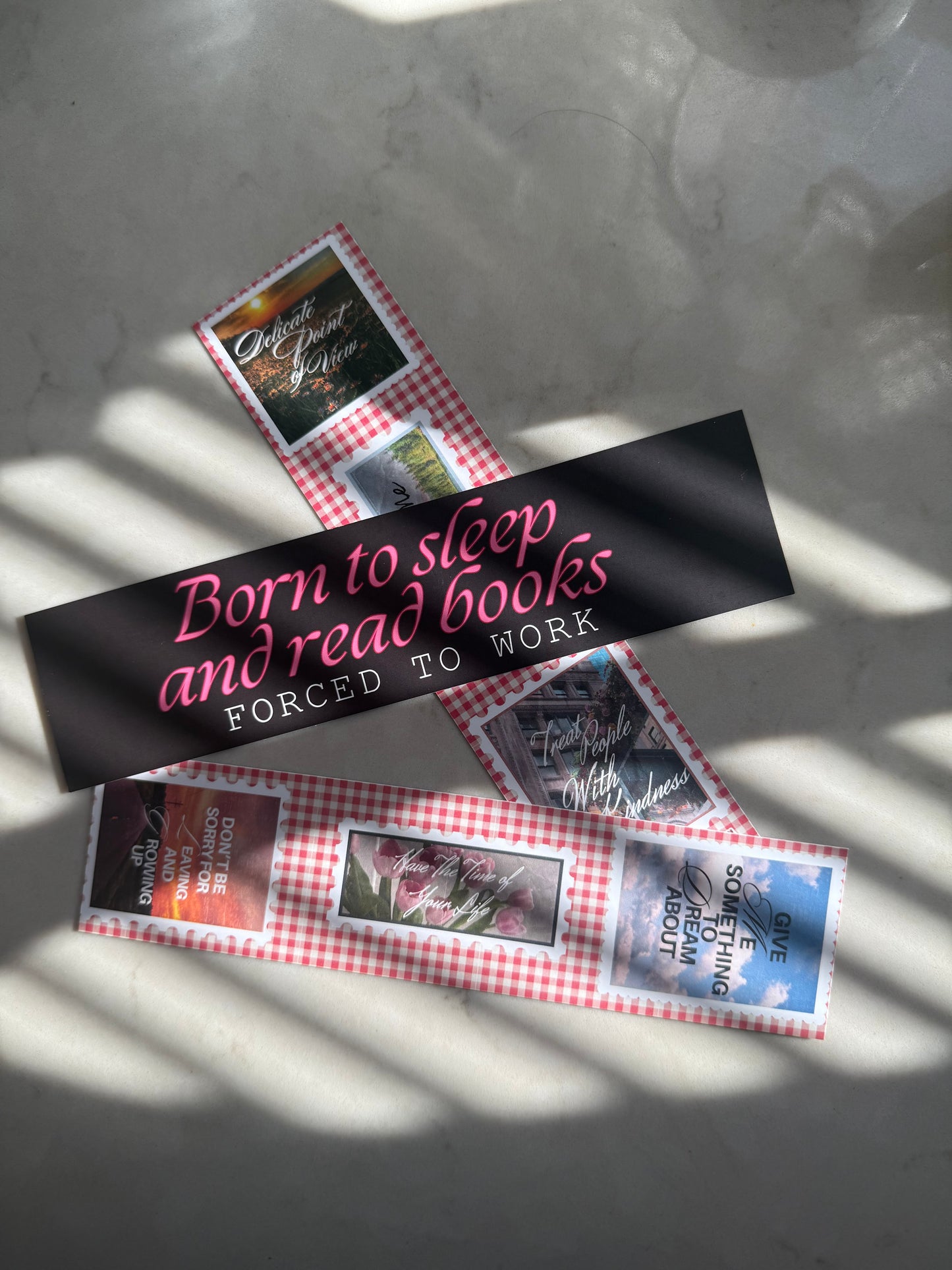 Pink & Brown Bookmark set