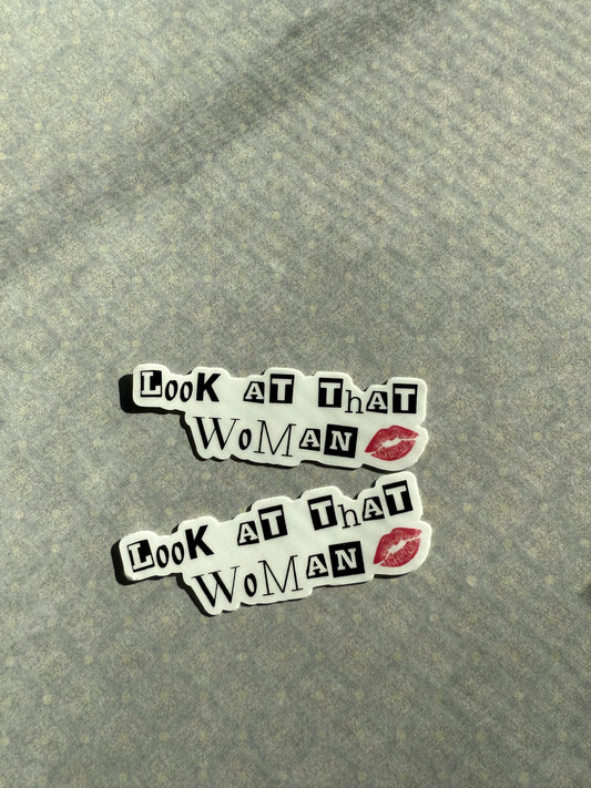Look at that Woman Sticker